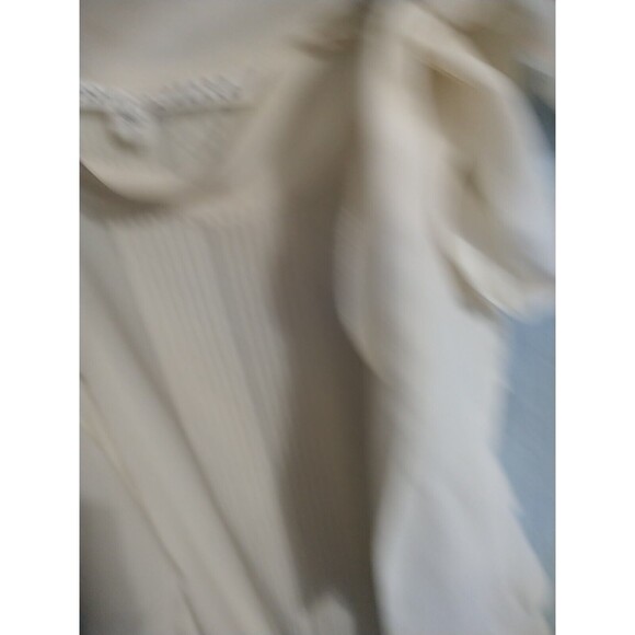 Veronica Beard  Silk Side Bow Tie Ruffled Cream Blouse Size 2 - Picture 5 of 8